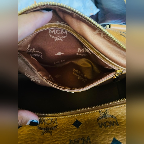 SOLD!Authentic MCM cognac Boston - Picture 13 of 14